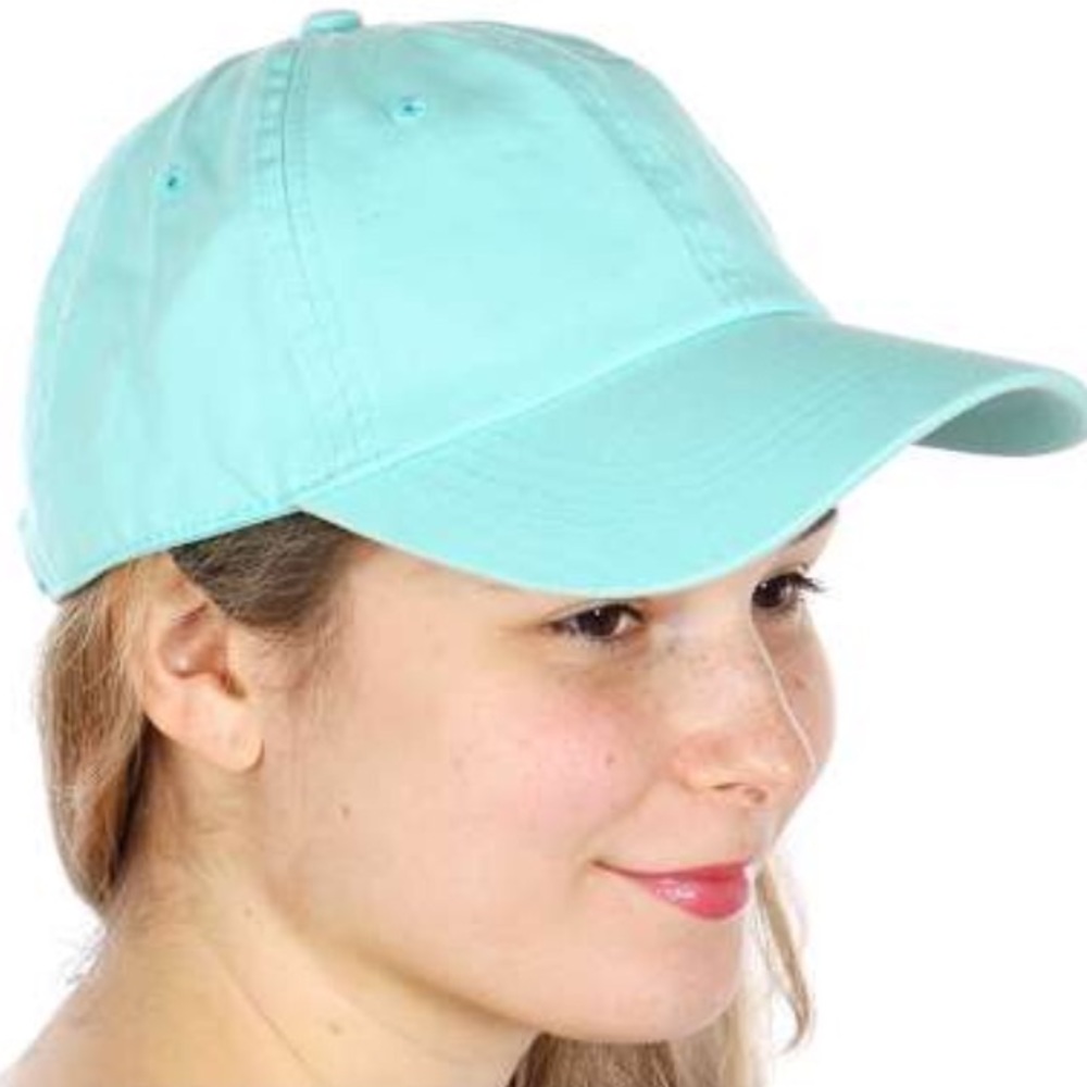 Aqua Cotton Baseball Cap